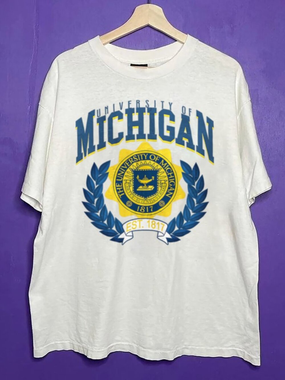 Vintage 1817 University of Michigan Shirt, Michigan Wolverines Men Women Shirt